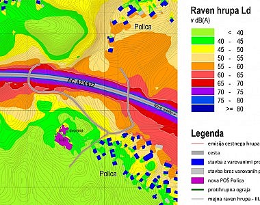 Podpora študiji hrupa za območje nove osnovne šole v občini Grosuplje