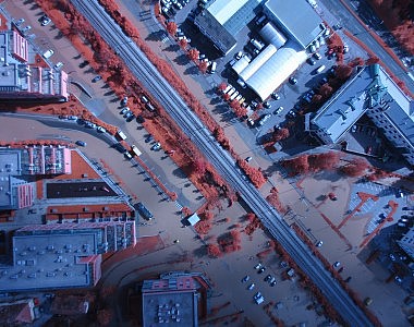 Floods in Ljubljana through infrared camera