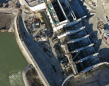 Control of the construction of the accumulation pool of HPP Brežice with a small drone