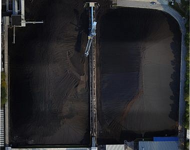 Photogrammetric measuring of the volume of a coal landfill