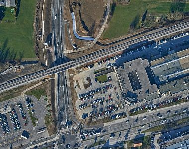 Updated orthophoto mosaic for the area of the new traffic link in the Ljubljana Vič district community