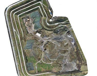 Photogrammetric measuring of landfill cells at the Barje landfill